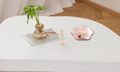 JAMEND CLXP Ice Cracking Leaf Jewelry Dish, Decorative Ring Holder Small Trinket Tray Bowl, Gifts for Daughter Mom Friends, Pink. - Image 4