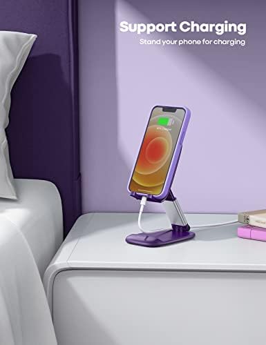 Lamicall Purple Phone Holder for Desk - Dark Purple Cellphone Stand - Image 3
