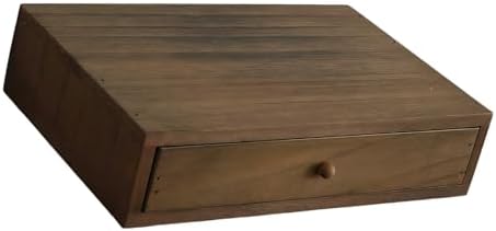 Wood Desk Box with Multiple Compartments Practical Wooden Desktop Organiser for Bookshelf or Countertop Display Wooden Desktop Planner by Fogun