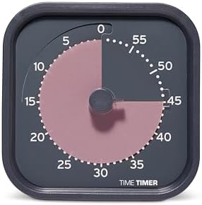 Time Timer MOD Home - Metallic Series - Individual Sized 60 Minute Visual Countdown Timer for ADHD, Adults, Students, and Pomodoro with Silent Operation (Metallic Storm) by TimeTimer