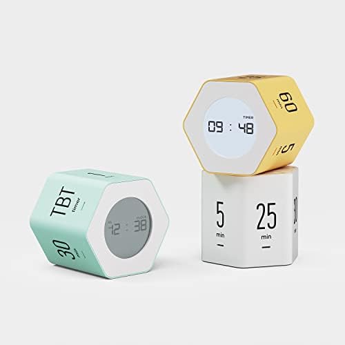 mooas Multi-Hexagon Clock Timer, Cube, Backlight, Countup/Down (Yellow) - Image 7