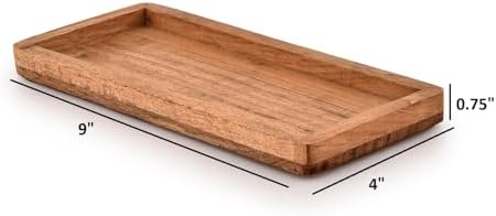 Kaizen Casa Platters Acacia Wood Elegant Wooden Platters for Home Decor, Fruit, Charcuterie, Appetizer Serving Tray, Cheese Board (Set of 3 Plates) (9" X 4" X 0.75'') - Image 5