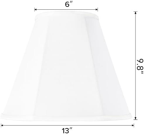 GO&SO White Bell Lamp Shades, Set of 2, 6" x 13" x 9.8" - Image 2