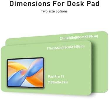 Aothia Faux Leather Desk Mat - Non-Slip PU Leather Desk Blotter, Waterproof Writing Surface, Large Desk Pad for Office & Home (Foam Green, 55" x 17") - Image 5