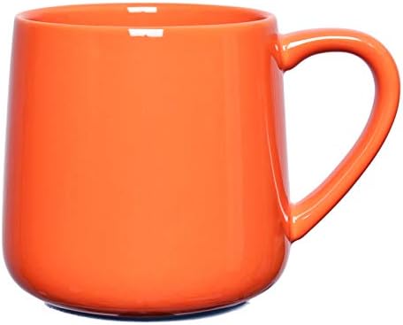 Bosmarlin Glossy Ceramic Coffee Mug, Tea Cup for Office and Home, 18 oz, Suitable forDishwasher and Microwave(Orange, 1) by Bosmarlin