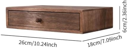 Wood Desktop Organizer Office Supplies Organizer with Drawer Versatile Cosmetic Organizer for Sticky Notes Stamps Paper Clips, 1 drawer - Image 4