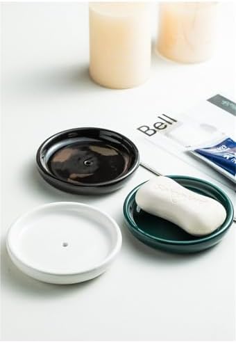 Holder Round Self Draining Small Ceramic Tray Cute Jewelry Soap Dish - Image 7