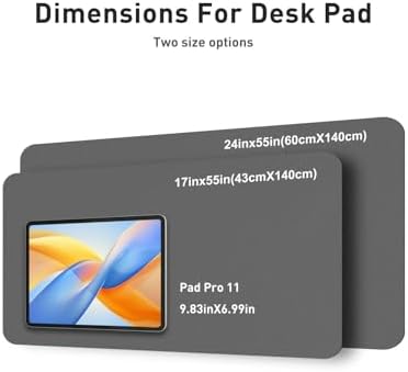 Aothia Faux Leather Desk Mat - Non-Slip PU Leather Desk Blotter, Waterproof Writing Surface, Large Desk Pad for Office & Home (Grey, 55" x 17") - Image 5