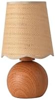 Minimalist Rattan Table Lamp, 11' Height, Woven Lampshade & E26 Socket Metal Base (Brown) by FENGAROLAMTableLamps