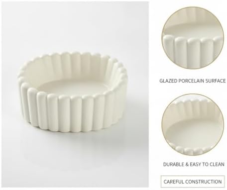 Modern Minimalist Glazed Porcelain Valet Tray, Decorative Catchall Dish for Rings and Keys, Compact Vanity Organizer, 7.9 x 5.1 x 3.3 Inches - Image 6