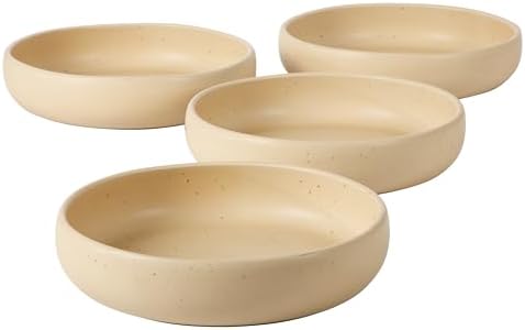 Bloomhouse - Two Time Oprah's Favorite Things Winner - Corsica Clay 4-Piece Meal and Pasta Bowl Set – Cappuccino Cream Stoneware for Dinner, Serving & Everyday Use - Image 4