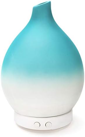 Design Accents Essential Oil Diffuser - Ceramic Home Decor Diffuser for Aromatherapy 100ml, Aqua by DesignAccents