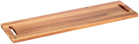 Large Charcuterie Board – Featuring Built-In Side Handles, 32" Acacia Wood Serving Board for Cheese, Meat & Appetizers – Extra Long Kitchen Platter for Gatherings, BBQ & Home Decor by Dofira