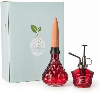 Topadorn Indoor Plant Care Kit, Glass Plant Mister & Self Watering Globe with Terracotta Spike, Plant Care Gift Set for Houseplants, Succulents & Plant Lovers by Topadorn