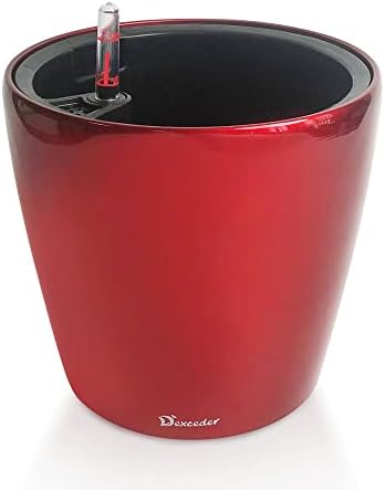 Dexceder 11x10 Self Watering Planter (Red High Gloss) by Dexceder
