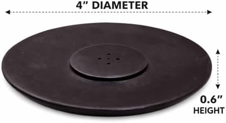 Handmade Marble Incense Stick Holder, Black, 4 inch - Image 2