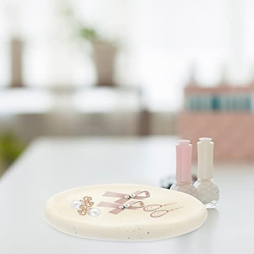 Zerodeko Ceramic Jewelry Display Organizer Tray for Earrings and Trinkets Elegant and Jewelry Storage Plate As Photo Prop and - Image 2