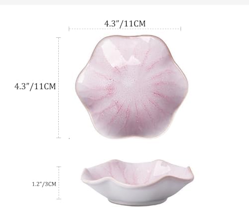 Ceramic Leaf Trinket Dish - 4-Leaf Clover Ring Holder & Lotus Jewelry Tray, Elegant Decorative Gift for Women (Pink+Green) - Image 4