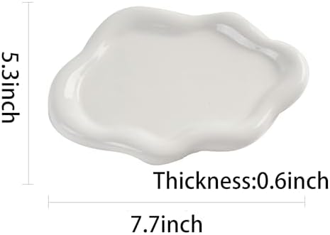 Ceramic Jewelry Tray with Cloud Design - Decorative Catch All Dish for Rings, Keys, and Perfume - Image 4