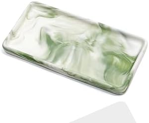 6.4" Porcelain Small Bathroom Narrow Mini Tray - Green by VSUINGO-StriveforPerfection