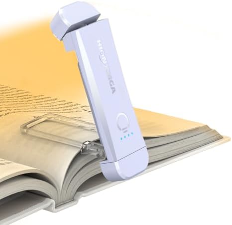 HIONXMGA Book Light,Rechargeable Reading Light for Books in Bed at Night by HIONXMGA
