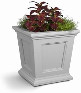 Mayne Fairfield 16in Self-Watering Square Planter, White by Mayne