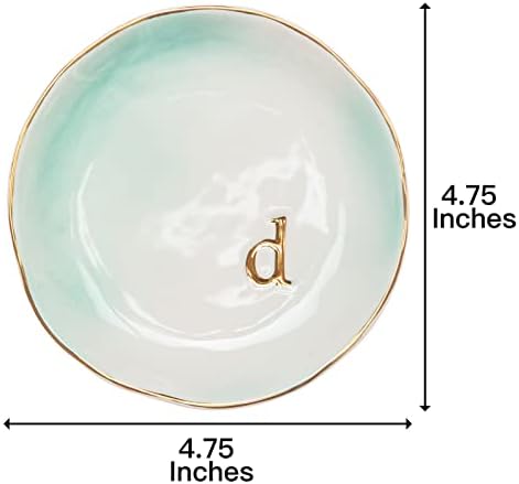 COLLECTIVE HOME - Ceramic Jewelry Tray, Decorative Trinket Dish for Rings Earrings Necklaces Bracelet Watch Keys, Birthday Mother's Day Christmas Gift for Women, 4.75", Colored Surface (D) - Image 2