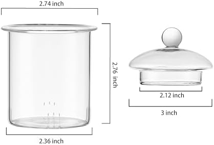 CnGlass Replacement Glass Tea Infuser with Lid for 20.3oz Teapot,Borosilicate Glass-Odor and Stain Free - Image 2