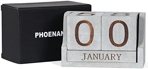 Wooden Perpetual Calendar,Desk Calendar Block,Office Desk Decor Accessories - Image 2