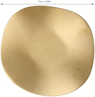 Yosoo Health Gear Ceramic Jewelry Tray Ring Dish Key Holder 6.69x6.69x1.18in Minimalist Vanity Decor with Polished Finish for Home Bathroom Bedroom (Gold) - Image 6