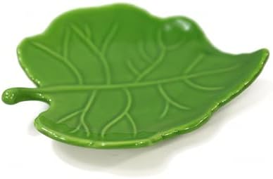 Jewelry Dish Tray, Decorative Ceramic Trinket Dish, Modern Accent Tray for Vanity ，Key Bowl ，Desktop Decoration, Gifts for Mother Girlfriend Daughter,Mother's Day Gift-Green C by SYNWISH