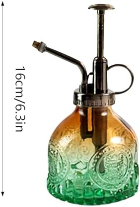 Spray Bottle for Plants, Plant Mister Spray Bottle, Glass Plant Mister Spray Bottle, Embossed Vintage Glass Watering Can, Succulent Watering Bottle with Top Pump for Outdoor (X) - Image 2