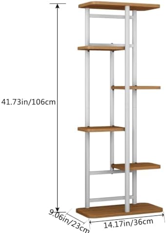 LINZINAR Plant Stand Indoor 6 Tier Metal Corner Tall Flower Shelf - Image 6