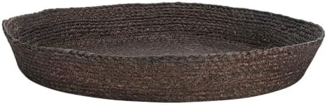 47th & Main Seagrass Round Decorative Accent Tray, 21-Inch, Amber - Image 2