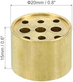 PATIKIL Incense Holder, 2 Pack Brass Incense Cone Burner Stick Holder with 9 Holes Incense Stand Base for Yoga Spa Room Home Office, 0.8" Dia. 0.6" Tall - Image 2