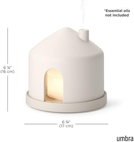 Umbra Casita Essential Oil Diffuser, USB-C with Storage, 150 ml, Sand - Image 3