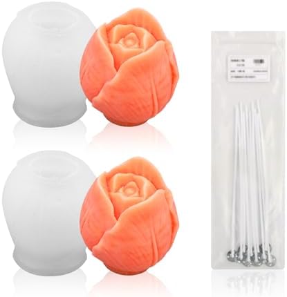2Pcs Tulip Silicone Candle Flower Wax Mold by MUXIUNT