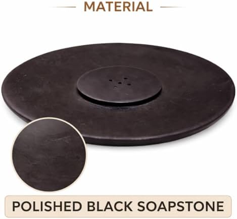 Handmade Marble Incense Stick Holder, Black, 4 inch - Image 3