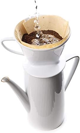 Fino Coffee Filter Cone, Fine White Porcelain, Number 1-Size, Brews 1-2 Servings - Image 3