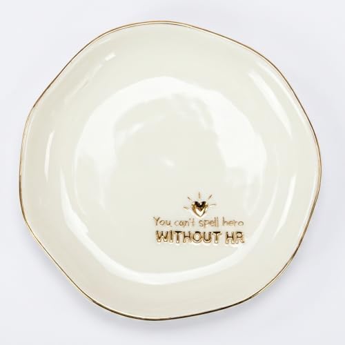 InnoBeta HR Gifts for Women Human Resources Staff, Ceramic Jewelry Tray Decorative Trinket Dish for Rings Earring by InnoBeta