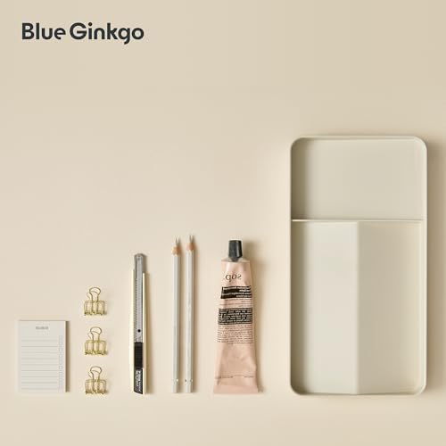 BLUE GINKGO Desk Organizer Tray, Beige, Made in Korea - Image 5