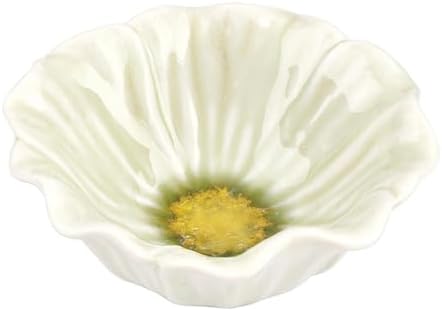 47th & Main Decorative Bowls Flower Shaped Glazed Stoneware Dish for Home Décor, 5" Diameter x 2.25" Deep, Bloom by 47thMain