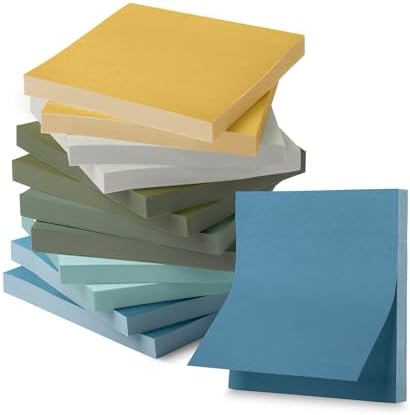 Mr. Pen- Sticky Notes, 3"x3", 12 Pads, 600 Sheets, Natural Vintage by MrPen