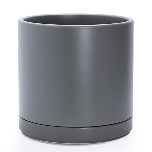 D'vine Dev 12 Inch Ceramic Planter Pot, Grey, 94-O-F-3 by DvineDevPlanterPotsandStand