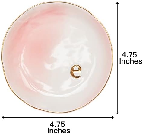 COLLECTIVE HOME - Ceramic Jewelry Tray, Decorative Trinket Dish for Rings Earrings Necklaces Bracelet Watch Keys, Birthday Mother's Day Christmas Gift for Women, 4.75", Colored Surface (E) - Image 2