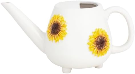 Mud Pie Sunflower Ceramic Watering Can by MudPie