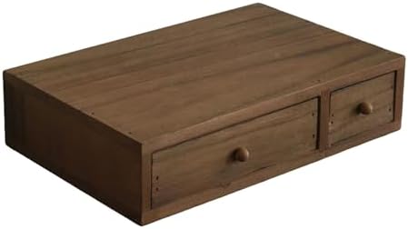 Wooden Desktop Organiser with Multiple Compartments for Offices Home Decoration Storage Box for Stationery Cosmetics Wooden Desktop Planner - Image 4