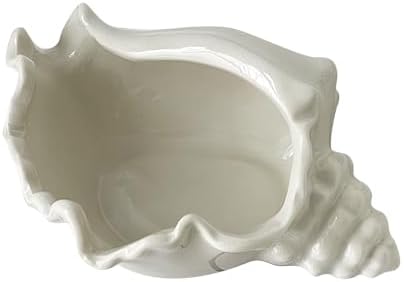 Conch Shape Ceramic Jewelry Tray - Jewelry Decorations Dish by Leopacat