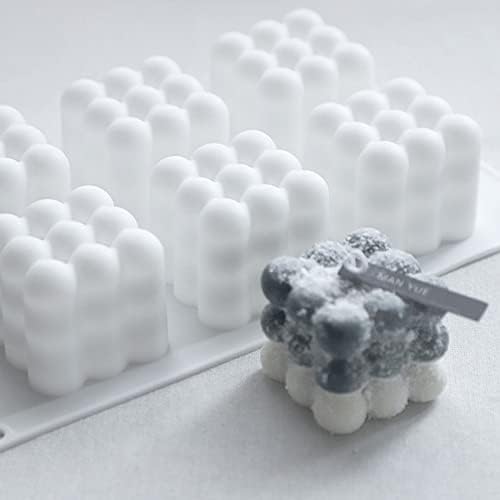 Candle Molds for Bubble Candle Making, 6 Cavity Bubble Candle Silicone Molds for Soap Making, Bubble Cake Mold for Soy Wax, Cake Baking Dessert Mousse, Homemade Ornaments DIY Craft - Image 4