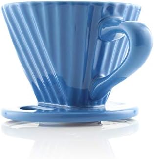 Chantal "Lotus ceramic pour over coffee dripper, 8 ounces (Blue Cove) - Image 2